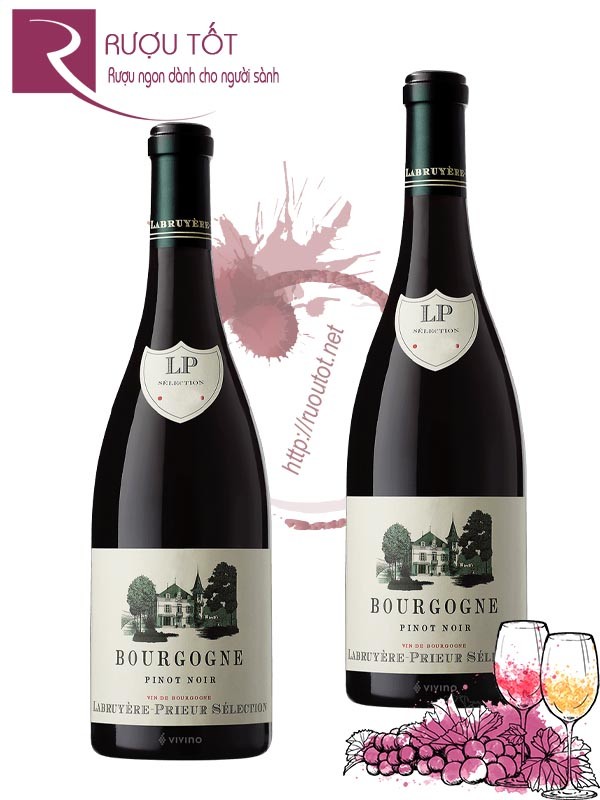 Rượu vang Bourgogne Pinot Noir Labruyere Prieur Selection Cao Cấp