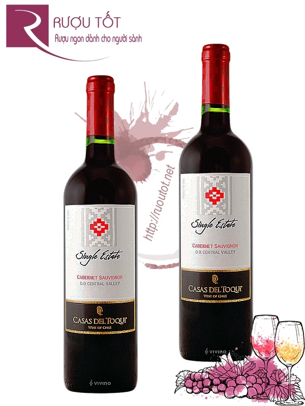 Rượu Vang Casas del Toqui Single Estate 13,5% Thượng hạng