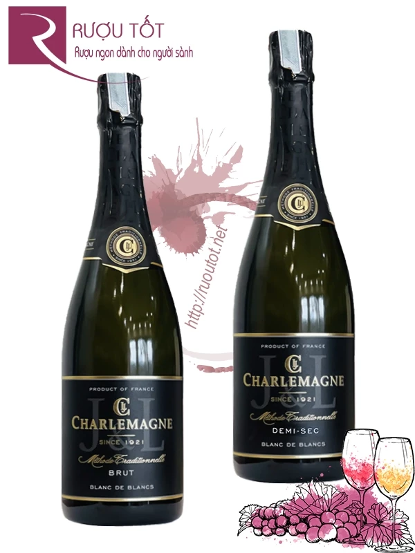 Rượu Vang Nổ Charlemagne Blanc De Blancs