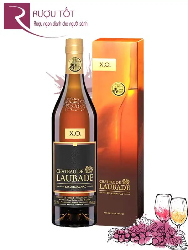 Rượu Chateau de Laubade Bas Armagnac Ronde XO