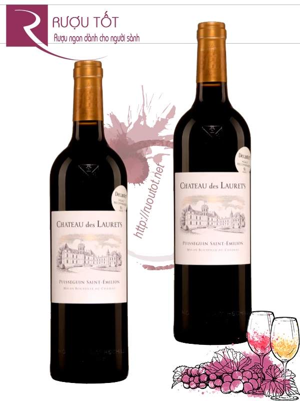 Vang Pháp Chateau des Laurets Puisseguin Saint Emilion 1.5L