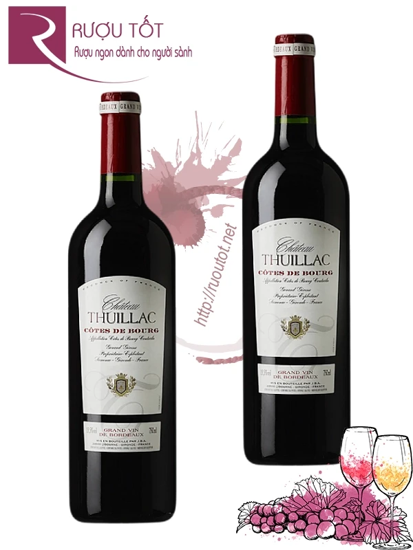 Rượu vang Chateau Thuillac Cotes De Bourg Rouge 12,5% 750ml