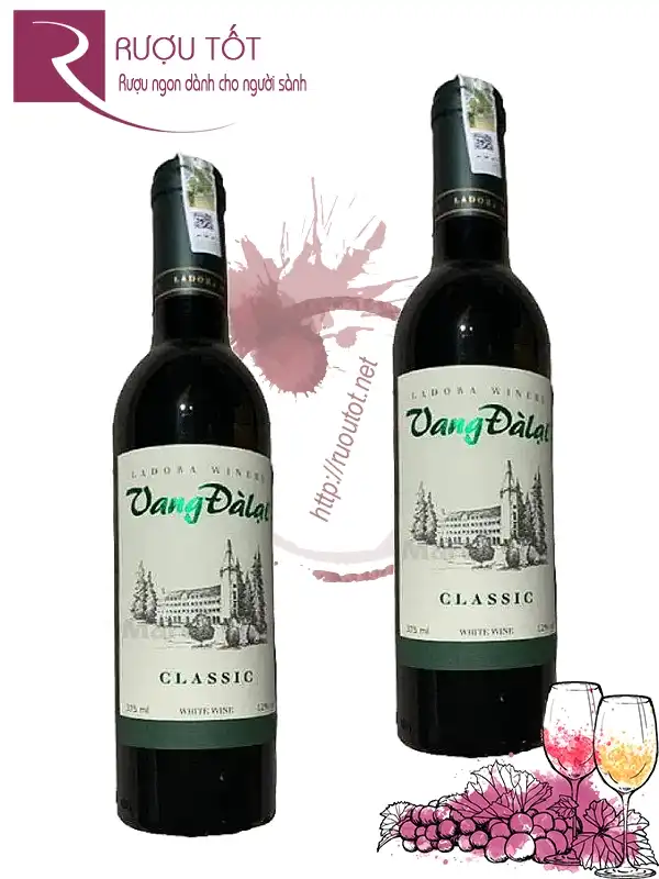 Rượu Vang Đà Lạt Classic White Wine 375ml