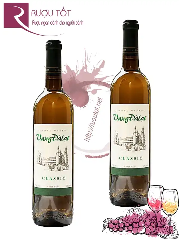 Rượu Vang Đà Lạt Classic White 750ml