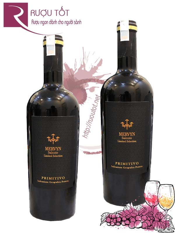 Rượu vang đỏ Mervyn Primitivo Salento cao cấp