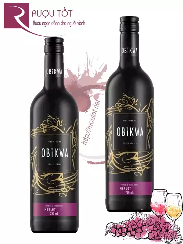 Rượu Vang Obikwa Merlot Western Cape