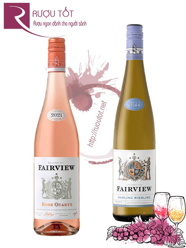 Rượu vang Fairview Darling Riesling - Fairview Rose Quarta