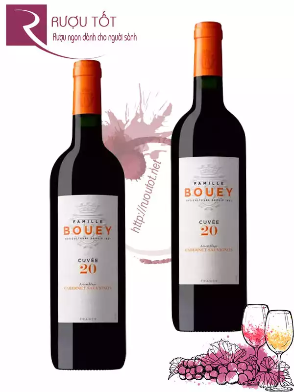 Rượu vang Famille Bouey Cuvee 20 Cabernet Sauvignon