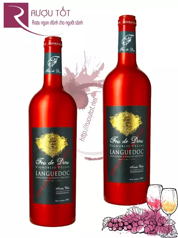 Rượu vang Feu De Dieu Vignoble Vellas Languedoc