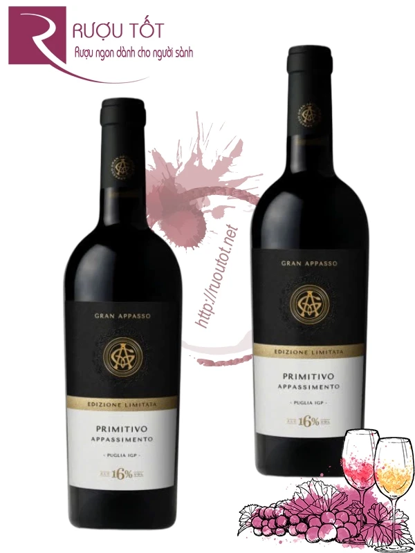 Vang Ý Gran Appasso Appassimento Primitivo 16 độ