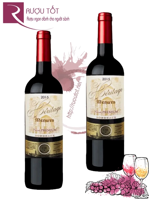 Vang Pháp Heritage de Menuts Cuvee Premium Bordeaux