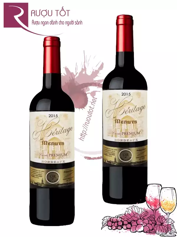 Vang Pháp Heritage de Menuts Cuvee Premium Bordeaux