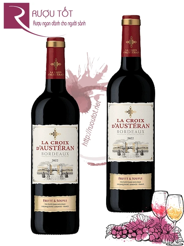 Rượu vang La Croix D'austeran Bordeaux Rouge