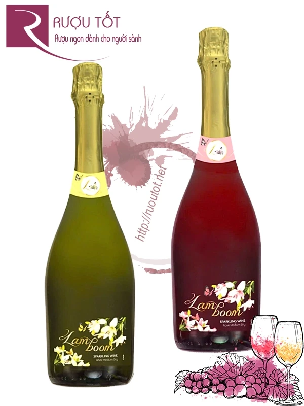 Rượu vang Sparkling Lamboom Rose - White