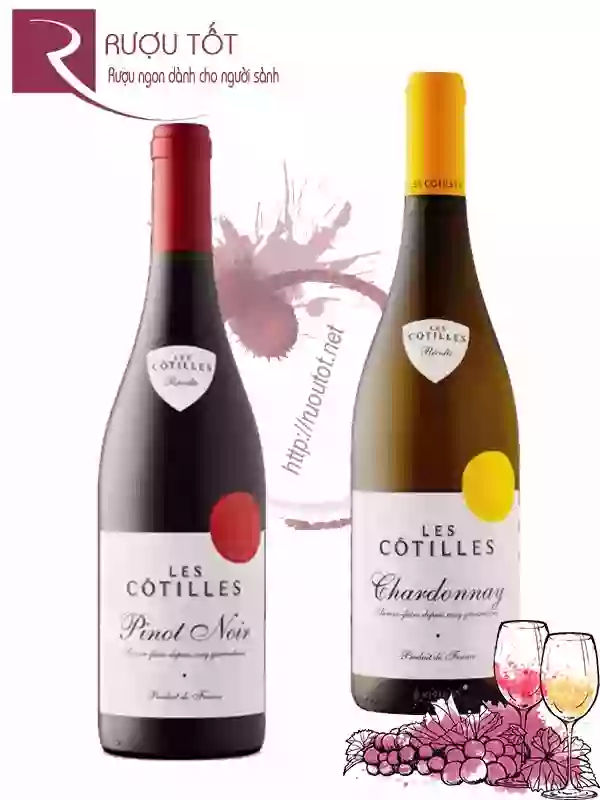 Rượu vang Les Cotilles Pinot Noir - Chardonnay Chính hãng