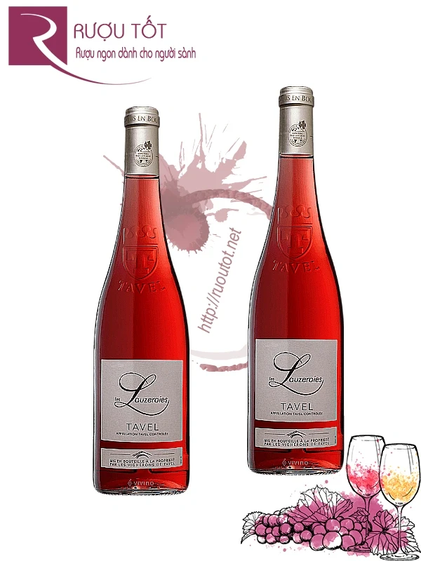 Vang Pháp Les Lauzeraies Tavel Rose
