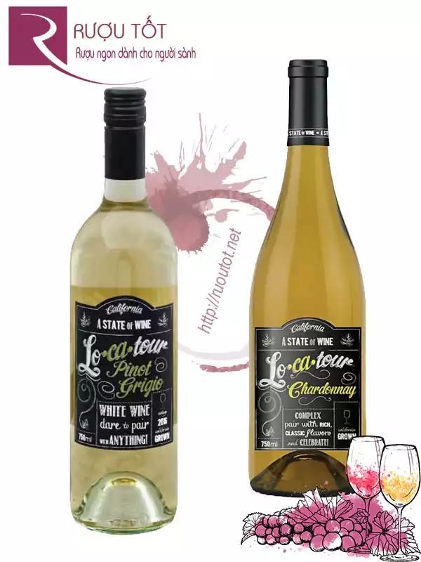 Rượu vang Locatour Chardonnay Pinot Grigio Cao Cấp