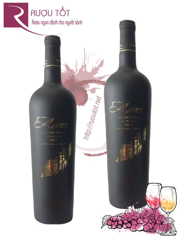 Rượu vang Mansueto Negroamaro de Puglia 16,5% Cao cấp