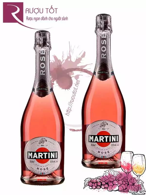 Rượu vang Martini Rose Demi Sec