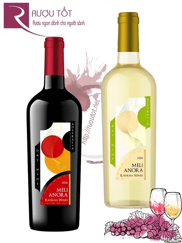 Rượu vang Meli Anora Kaurna Wines đỏ - trắng