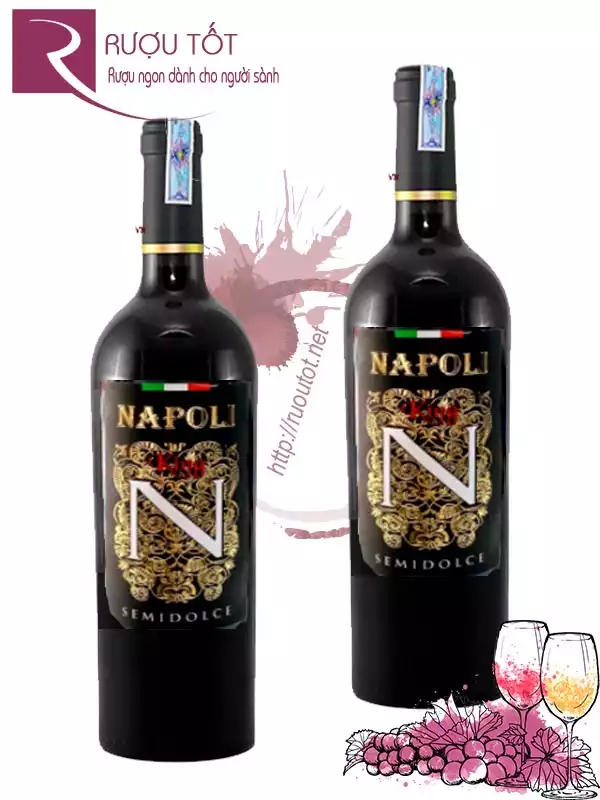 Rượu vang Napoli King Rosso Semidolce