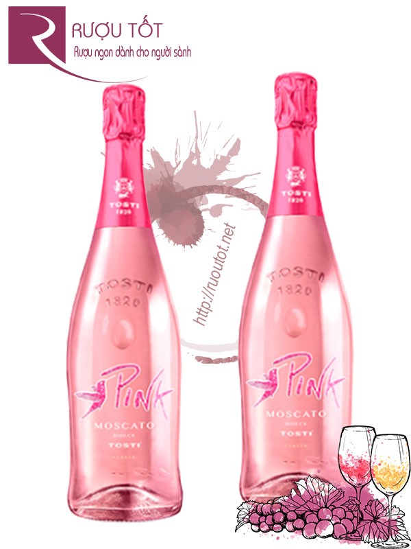 Vang Pháp Pink Moscato Tosti