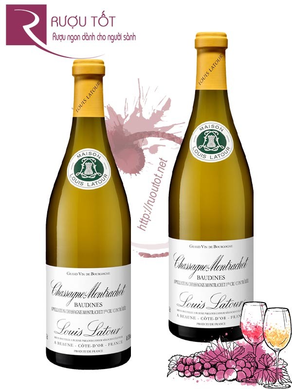 Rượu vang Louis Latour Chassagne Montrachet Baudines Cao cấp