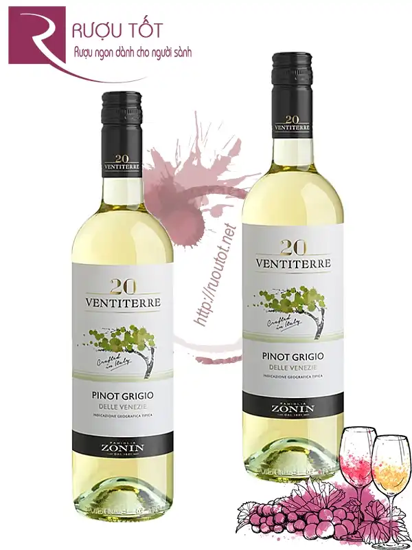 Rượu Vang Trắng Ý Pinot Grigio Delle Venezie Zonin