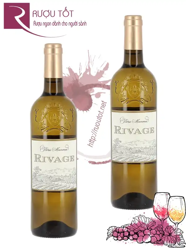 Rượu vang Rivage Blanc 750ml 13% Pháp