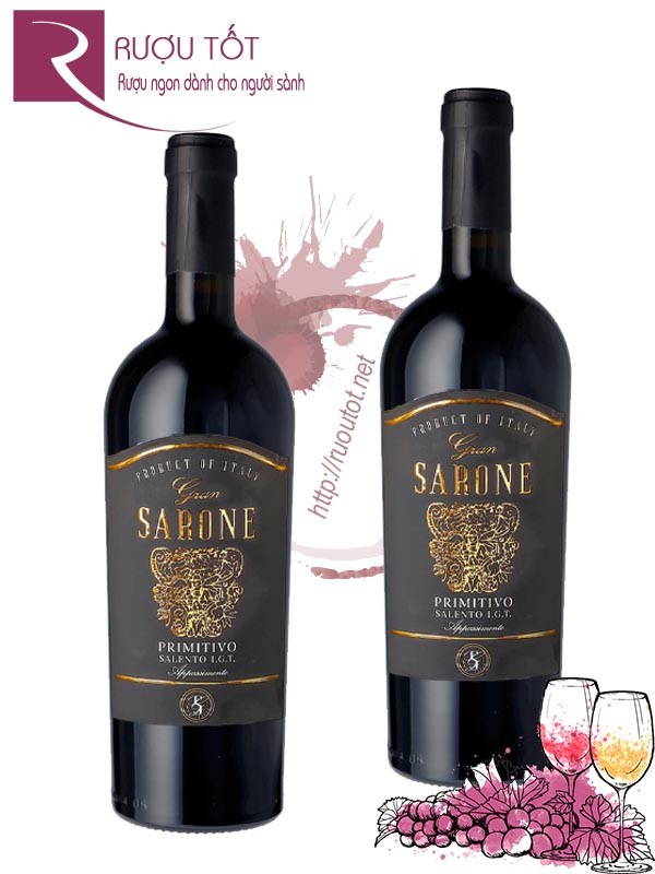 Rượu vang Sarone Primitivo Salento Cao cấp