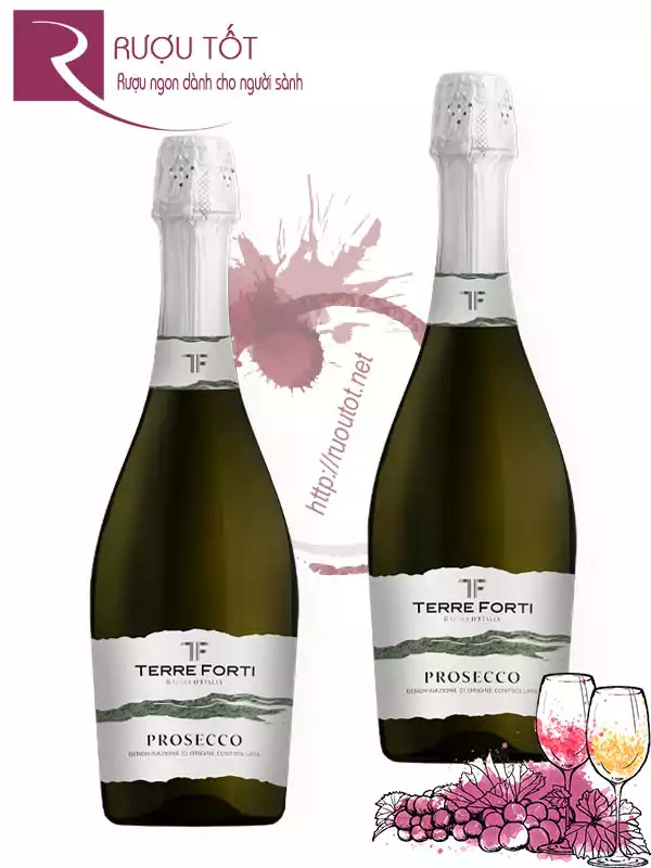 Rượu vang nổ Terre Forti Prosecco Chính hãng