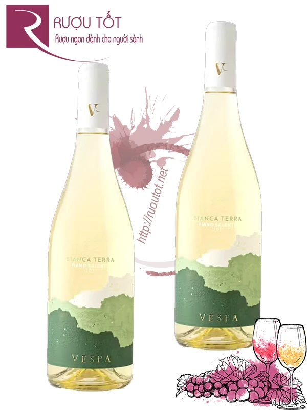 Rượu vang  Vespa BiancaTerra Salento Fiano