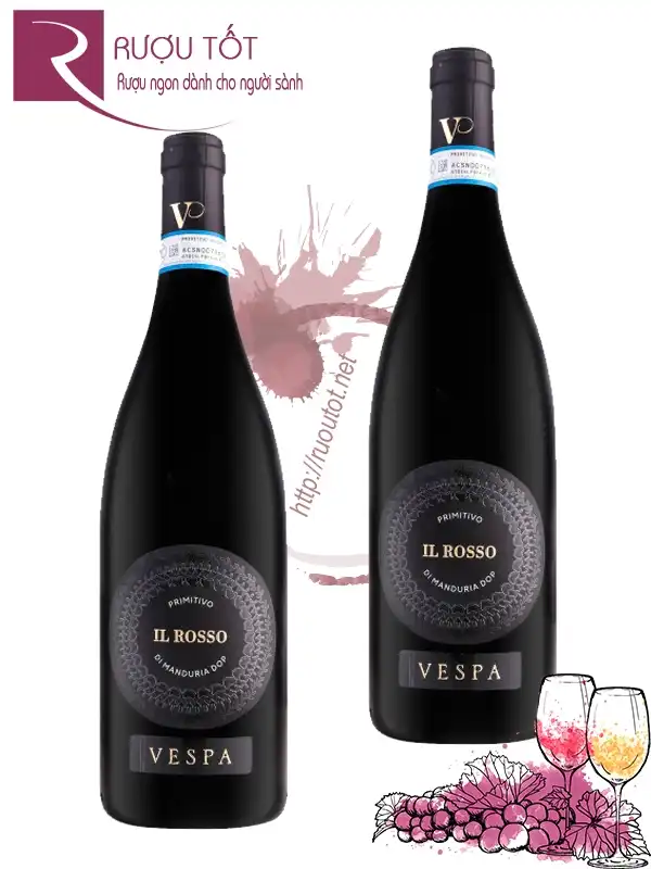 Rượu vang Vespa IL Rosso Primitivo Di Manduria DOP