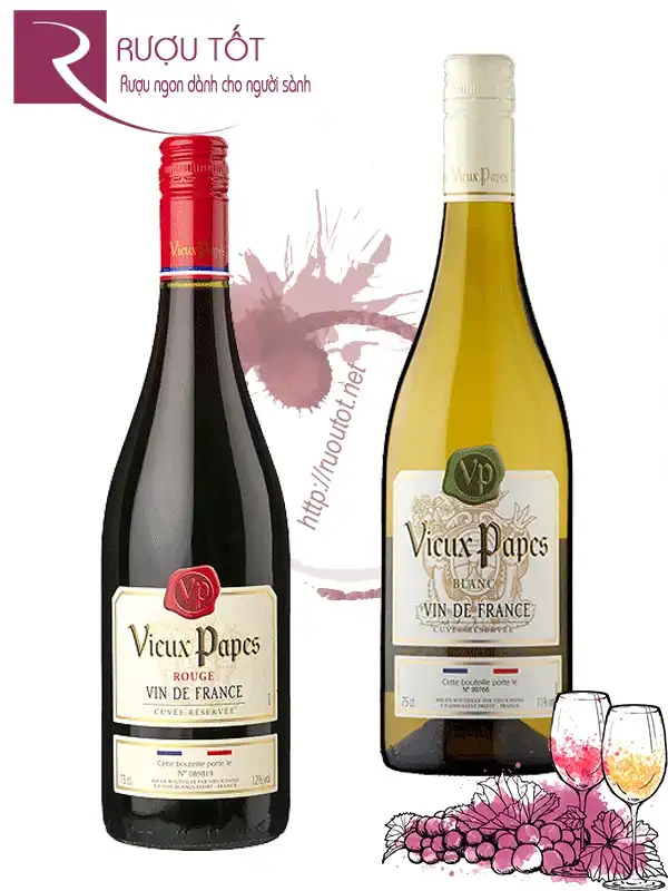 Rượu vang Vieux Papes Blanc - Rouge