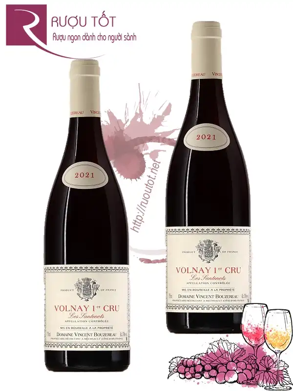 Rượu vang Vincent Bouzereau Volnay 1er Cru Les Santenots