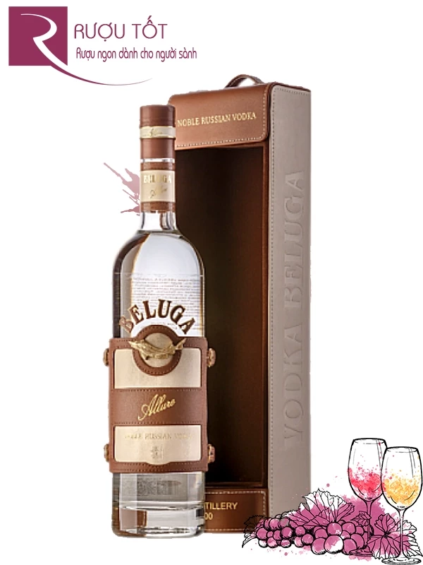 Rượu Vodka Beluga Allure Bản hộp da 700ml