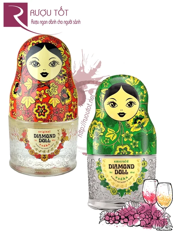 Rượu Diamond Doll Vodka Búp Bê Nga