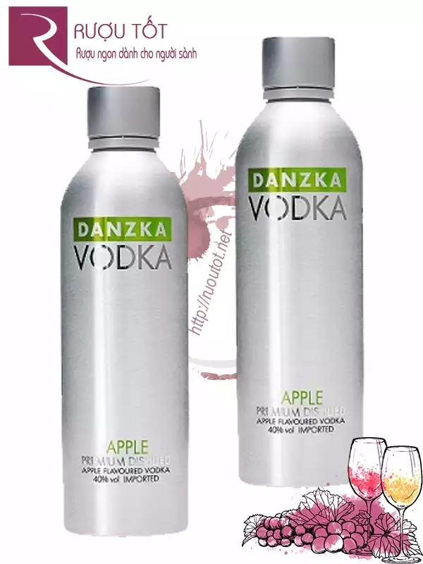 Rượu Vodka Danzka Apple 1000ml