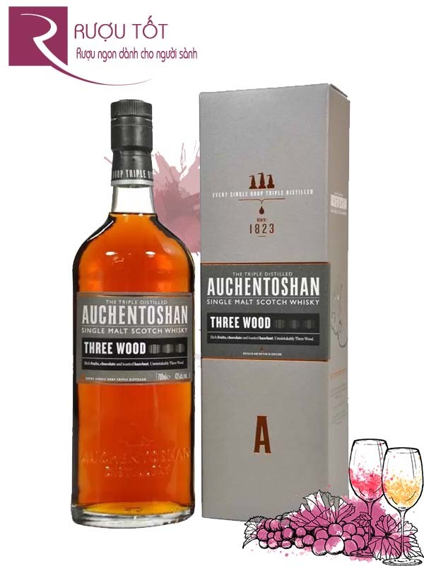 Rượu Auchentoshan Three Wood 700ml