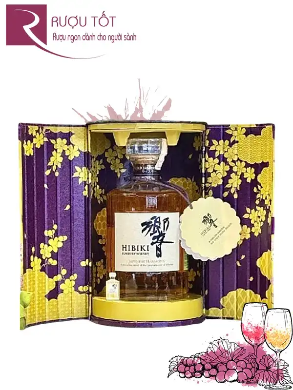 Rượu Hibiki Harmony phiên bản hộp quà Tết 2026