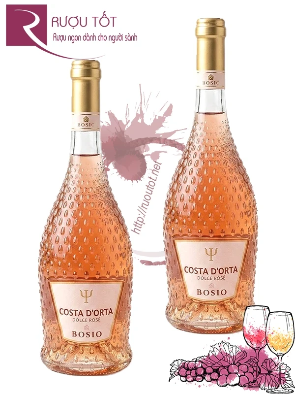 Vang hồng Bosio Costa D’Orta Sweet Rose