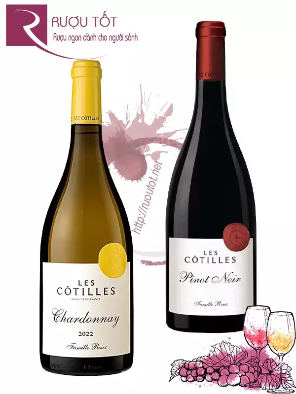 Rượu vang Les Cotilles Pinot Noir - Chardonnay