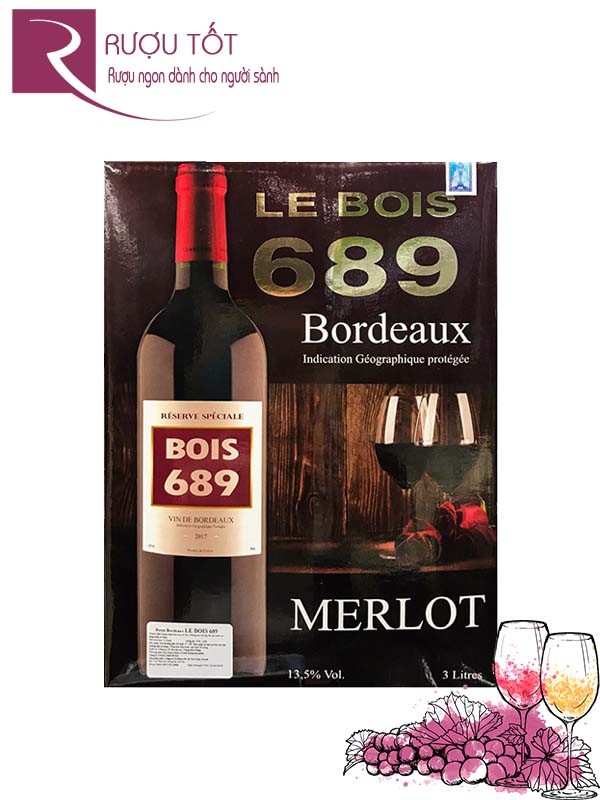 Vang Bịch 689 Le Bois Merlot Bordeaux