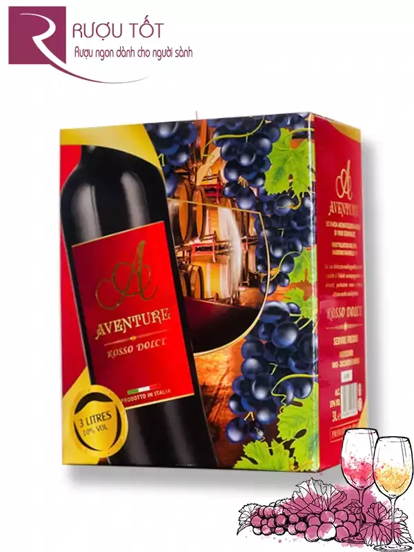 Vang Bịch Aventure Rosso Dolce 3L