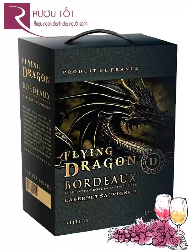 Rượu vang Flying Dragon Bordeaux 3 Lít