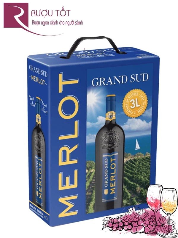 Vang Bịch Grand Sud Merlot 3L