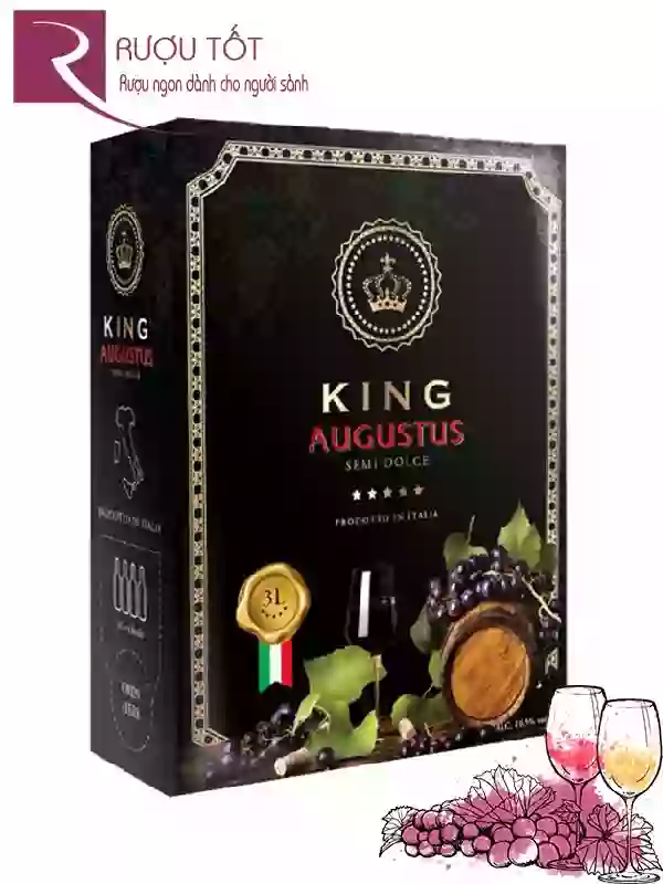Vang Bịch King Augustus Semi Dolce 3L