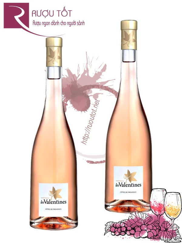 Rượu vang Chateau les Valentines Le Grand Huit Rose - White