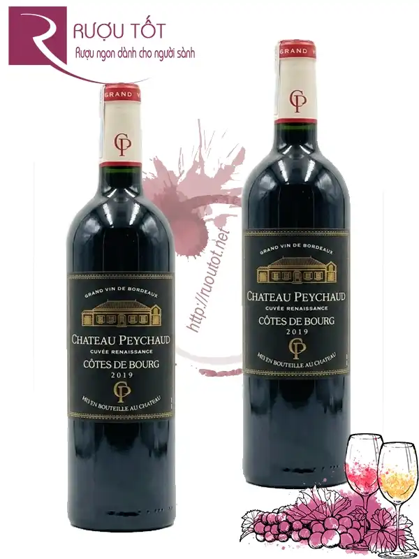 Rượu Chateau Peychaud Cotes De Bourg Cuvee Renaissance 16%