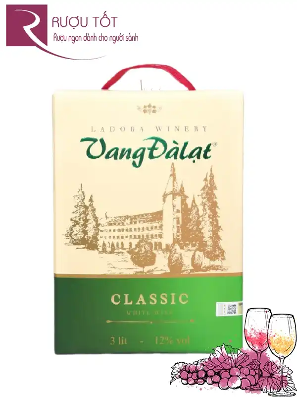 Rượu Vang Đà Lạt Classic White Wine Hộp 3 Lít